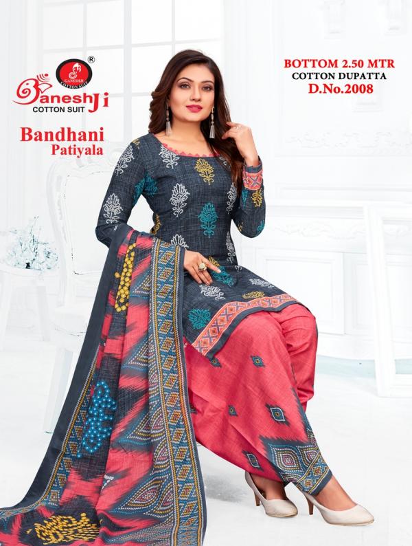 Ganeshji Bandhani Patiyala Vol-2 Cotton Dress Material